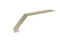 Планка карнизная для мягкой кровли 100х60 0,45 PE с пленкой RAL 1015 светлая слоновая кость (2м)