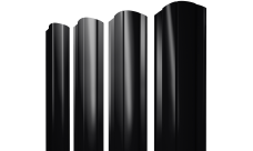 Штакетник Круглый фигурный Grand Line 0,45 Drap TX RAL 9005 черный