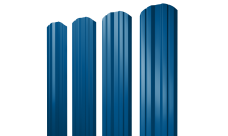 Штакетник Твин фигурный Grand Line 0,5 Сатин RAL 5005 сигнальный синий