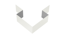 Угол внешний симметричный фибросайдинга Grand Line 0,5 Satin с пленкой RAL 9003 сигнальный белый (3м)