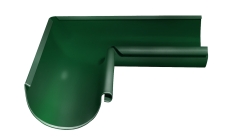Угол желоба внутренний GL PU 90 гр 125 мм RAL 6005 зеленый мох