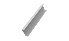 Декоративная накладка на столб универсальная 62х55 для забора жалюзи 0,45 PE-Double RAL 9003 сигнальный белый (3м)