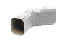 Колено прямоугольное Vortex RAL 9003