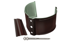 Кронштейн трубы на кирпич Grand Line ПЭ матовый 90мм RAL 8017 шоколад