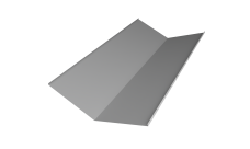 Планка ендовы нижней 300х300 Grand Line 0,5 Satin с пленкой RAL 9006 бело-алюминиевый (2м)