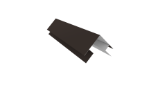 Планка угла внешнего сложная Кожуха сегментного 0,5 Rooftop Бархат RR 32 темно-коричневый (2,0м)