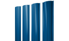 Штакетник Полукруглый Slim с прямым резом Grand Line 0,5 Satin RAL 5005 сигнальный синий