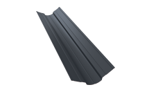 Планка ендовы верхней фигурной 70x70 0,45 Drap TR RAL 7024 мокрый асфальт (2м)