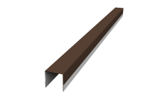 Планка вертикальная обратная для забора жалюзи Palermo Grand Line 0,7 PE RAL 8017 шоколад (1,8м)