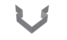 Угол внешний симметричный фибросайдинга Grand Line 0,5 Satin с пленкой RAL 7004 сигнальный серый (3м)