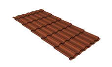 Профиль волновой "Квинта Юг" 0,45 Drap TX RAL 8004 терракота