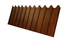 Профнастил С8A v02 фигурный Grand Line 0,4 Print Premium Golden Wood Intense FTC