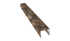 Планка П-образная заборная 24 0,45 Print Elite King Stone TwinColor (3м)