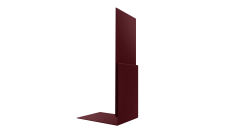 Планка приемная оконная Grand Line 0,45 PE-Double с пленкой RAL 3005 красное вино (2м)