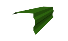 Планка торцевая фигурная 100х85 0,45 PE с пленкой RAL 6002 лиственно-зеленый (2м)