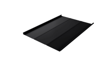 Фальц двойной стоячий Line Grand Line 0,5 Velur X с пленкой на замках RAL 9005 черный