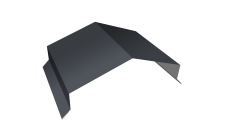 Парапетная крышка угольная 200мм Grand Line 0,45 Drap ST RAL 7024 мокрый асфальт (2м)