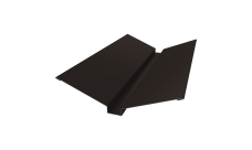 Планка ендовы верхней 115х30х115 Grand Line 0,45 PE-Double с пленкой RR 32 темно-коричневый (3м)