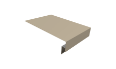 Планка околооконная сложная 300х50х18 (j-фаска) 0,45 PE с пленкой RAL 1015 светлая слоновая кость (2м)