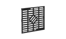 Решетка чугунная для дождеприемника 300х300 "капля", класс нагрузки В125 Aquastok (32814)