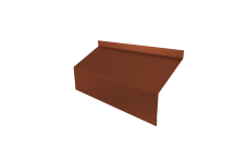 Ламель забора жалюзи Milan/Milan new стартовая/финишная для калиток и ворот Grand Line 0,45 Drap TX RAL 8004 терракота