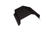 Парапетная крышка угольная 150мм Grand Line 0,45 Drap-double TX RAL 9005 черный (2м)