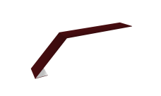 Планка карнизная для мягкой кровли 100х60 0,45 Drap RAL 3005 красное вино (2м)