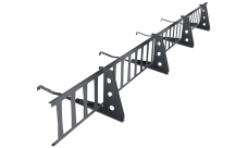 Снегозадержатель решетчатый на натуральную черепицу 7024 (для проф. до 50мм) комплект