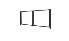 Ворота Жалюзи Texas 1,8х3,6 RAL 8017 без заполнения (ламель 125 мм)