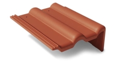 Боковая цементно-песчаная черепица Braas Франкфуртская правая, красный