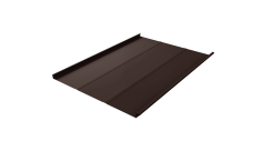 Фальц двойной стоячий Line 0,5 PurPro с пленкой на замках RAL 8017 шоколад