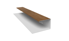 Планка П-образная завершающая сложная Корабельная Доска Grand Line 0,45 Print Premium Pine Wood Fresh (3м)