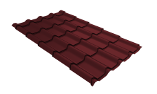 Профиль волновой "Камея" ("Kamea") 0,5 PE RAL 3005 красное вино