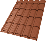 Профиль волновой "Квадро профи" ("Quadro Profi") в02 0,45 ПЭ RAL 8004 терракота