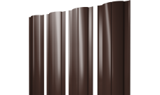 Штакетник Круглый с прямым резом Grand Line 0,4 PE RAL 8017 шоколад