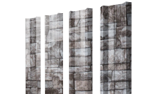 Штакетник М-образный A с прямым резом 0,45 Print Elite Fine Stone TwinColor
