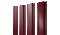 Штакетник Прямоугольный с прямым резом Grand Line 0,45 PE-Double RAL 3005 красное вино