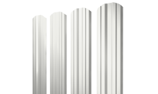 Штакетник Твин фигурный Grand Line 0,5 Сатин RAL 9003 сигнальный белый