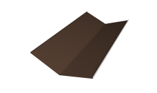 Планка ендовы нижней 300х300 Grand Line 0,45 PE с пленкой NL 805 серо-коричневый гефест (2м)