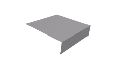 Планка околооконная простая 200х50 0,5 GreenCoat Pural BT с пленкой RR 21 светло-серый (RAL 7040 серое окно) (2м)