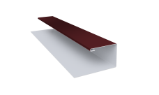 Планка П-образная Экобрус Grand Line 0,45 Drap ST RAL 3005 красное вино (2м)