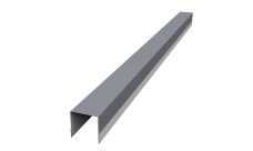 Планка вертикальная обратная для забора жалюзи Palermo Grand Line 0,7 PE RAL 7004 сигнальный серый (1,8м)