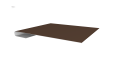 Планка завершающая Grand Line 0,5 PurPro Matt 275 RAL 8017 шоколад (2м)