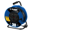 Удлинитель на катушке Зубр Профессионал 3700 Вт, 4 гнезда, IP44, КГ 3х1,5 кв мм, 30 метров (55080-30_z01)