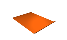 Фальц двойной стоячий Grand Line 0,45 PE с пленкой на замках RAL 2004 оранжевый