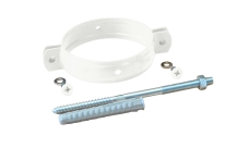Хомут трубы на кирпич GL PU 90 мм RAL 9003 сигнальный белый