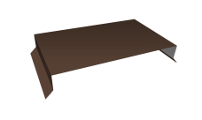 Парапетная крышка прямая 390мм 0,45 Drap RAL 8017 шоколад (2,5м)