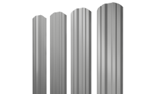 Штакетник Twin фигурный 0,5 Satin RAL 9006 бело-алюминиевый
