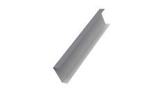 Декоративная накладка на столб универсальная 60х60 для забора жалюзи 0,45 PE RAL 7004 сигнальный серый (2м)