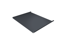 Фальц двойной стоячий Grand Line 0,5 Rooftop Бархат с пленкой на замках RAL 7024 мокрый асфальт